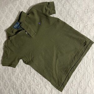 Polo Ralph Lauren Polo Shirt Youth 5 Olive Green Short Sleeve Collared Pony Logo